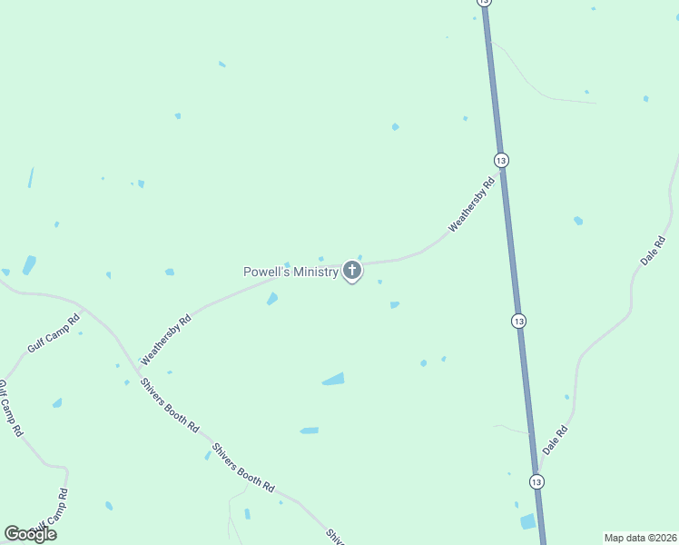 map of restaurants, bars, coffee shops, grocery stores, and more near Weathersby Road in Prentiss