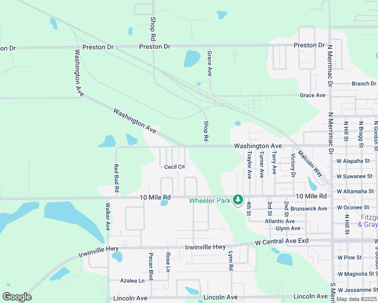 map of restaurants, bars, coffee shops, grocery stores, and more near 112 Cecil Circle in Fitzgerald