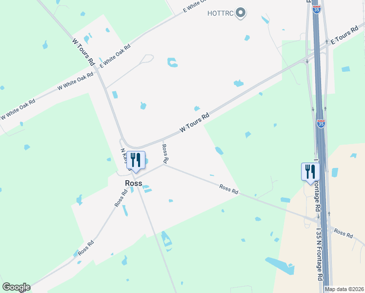 map of restaurants, bars, coffee shops, grocery stores, and more near 1166 Ross Road in Elm Mott