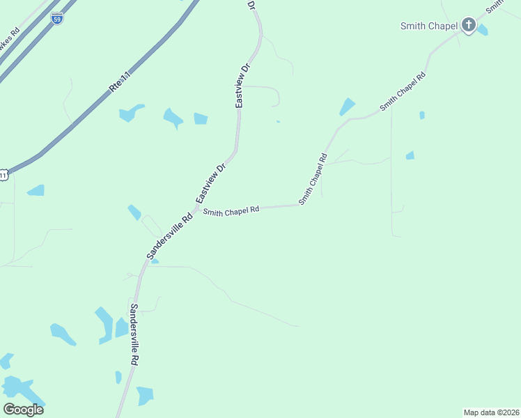 map of restaurants, bars, coffee shops, grocery stores, and more near Smith Chapel Road in Laurel