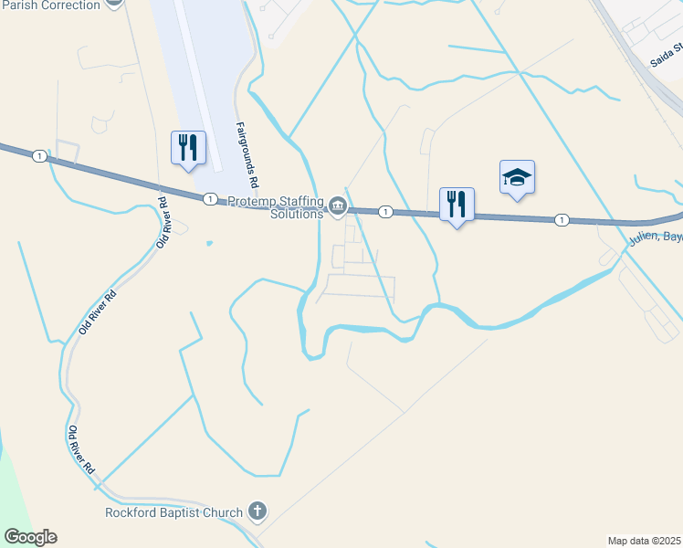 map of restaurants, bars, coffee shops, grocery stores, and more near 100 Hazel Street in Natchitoches