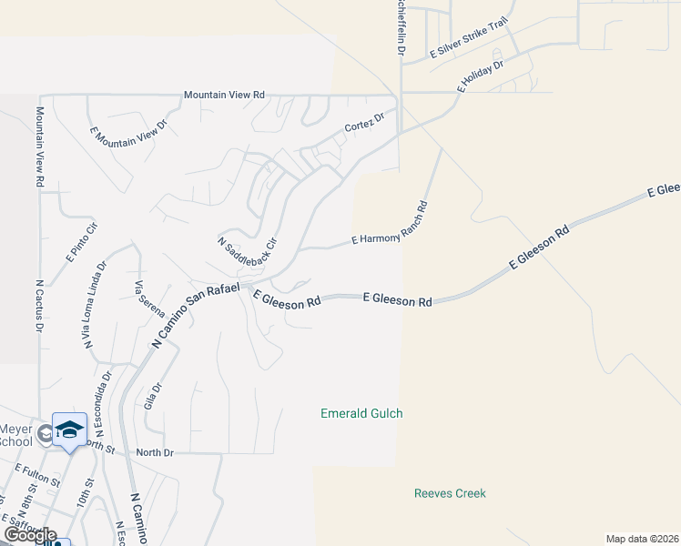 map of restaurants, bars, coffee shops, grocery stores, and more near 2090 East Gleeson Road in Tombstone