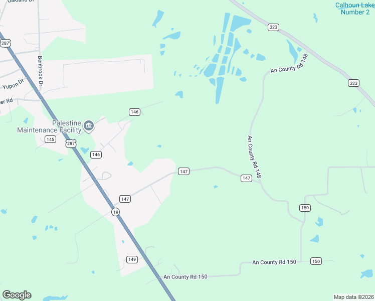 map of restaurants, bars, coffee shops, grocery stores, and more near 517 Acr 147 in Palestine
