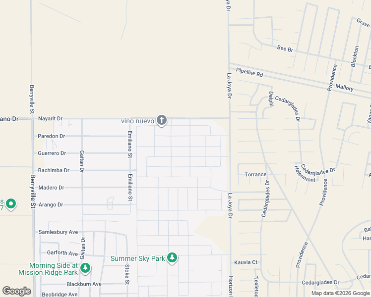 map of restaurants, bars, coffee shops, grocery stores, and more near Nayarit Road in El Paso