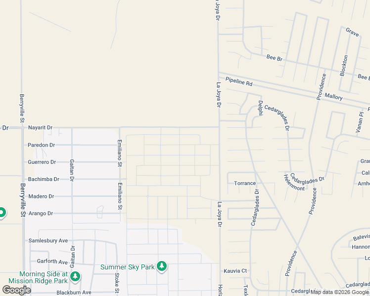 map of restaurants, bars, coffee shops, grocery stores, and more near Nayarit Road in El Paso