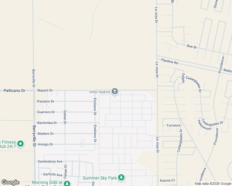 map of restaurants, bars, coffee shops, grocery stores, and more near in Horizon City