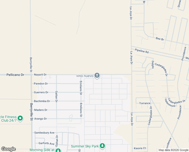 map of restaurants, bars, coffee shops, grocery stores, and more near Nayarit Road in El Paso