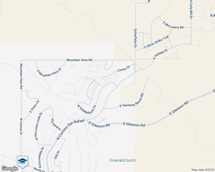 map of restaurants, bars, coffee shops, grocery stores, and more near 1091 North Camino San Rafael in Tombstone