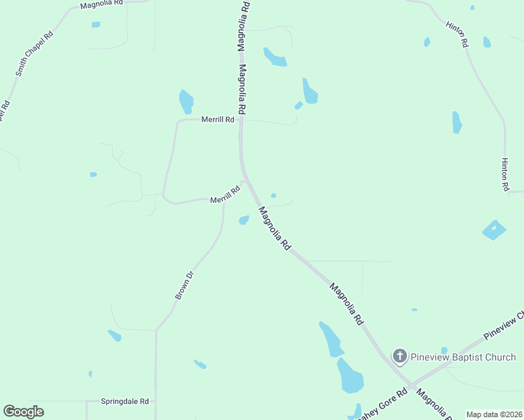 map of restaurants, bars, coffee shops, grocery stores, and more near Magnolia Road in Jones County