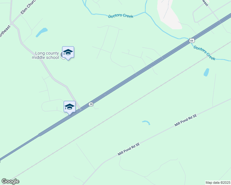 map of restaurants, bars, coffee shops, grocery stores, and more near 2154 U.S. 84 in Ludowici