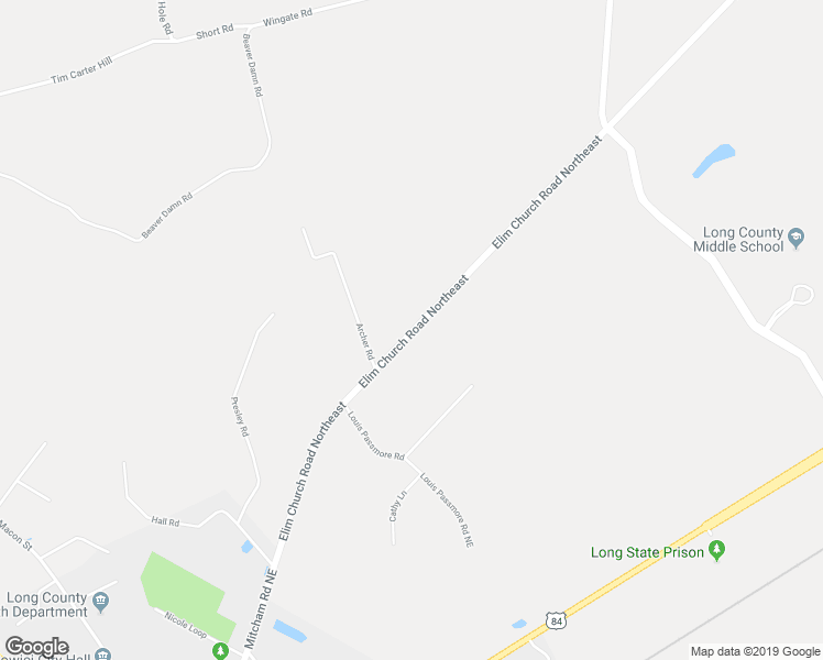 map of restaurants, bars, coffee shops, grocery stores, and more near 1327 Elim Church Road Northeast in Ludowici