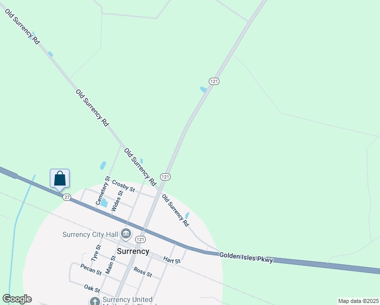 map of restaurants, bars, coffee shops, grocery stores, and more near in Surrency