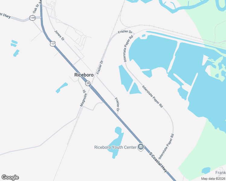 map of restaurants, bars, coffee shops, grocery stores, and more near 201 Frazier Drive in Riceboro