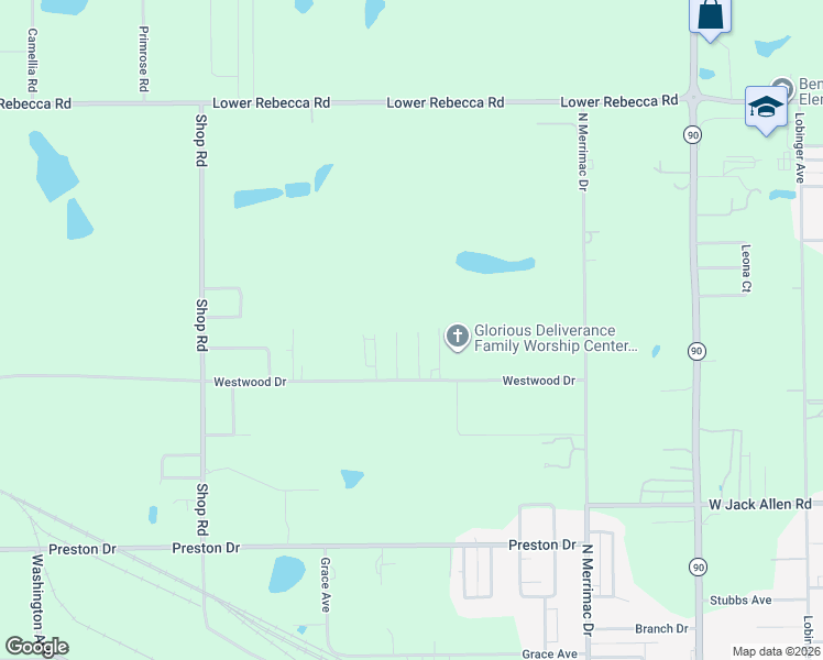 map of restaurants, bars, coffee shops, grocery stores, and more near 117 Villa Court in Fitzgerald