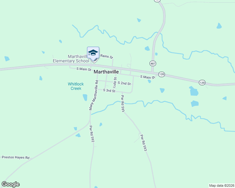 map of restaurants, bars, coffee shops, grocery stores, and more near Par Road 593 in Robeline