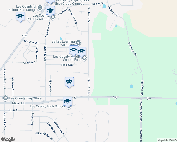 map of restaurants, bars, coffee shops, grocery stores, and more near 185 Fire Tower Road in Leesburg