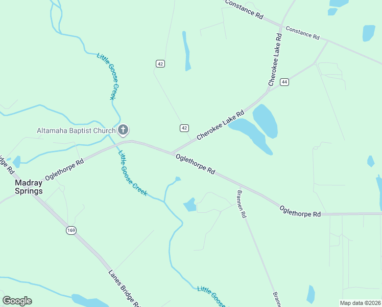 map of restaurants, bars, coffee shops, grocery stores, and more near 100 Cherokee Lake Road in Jesup