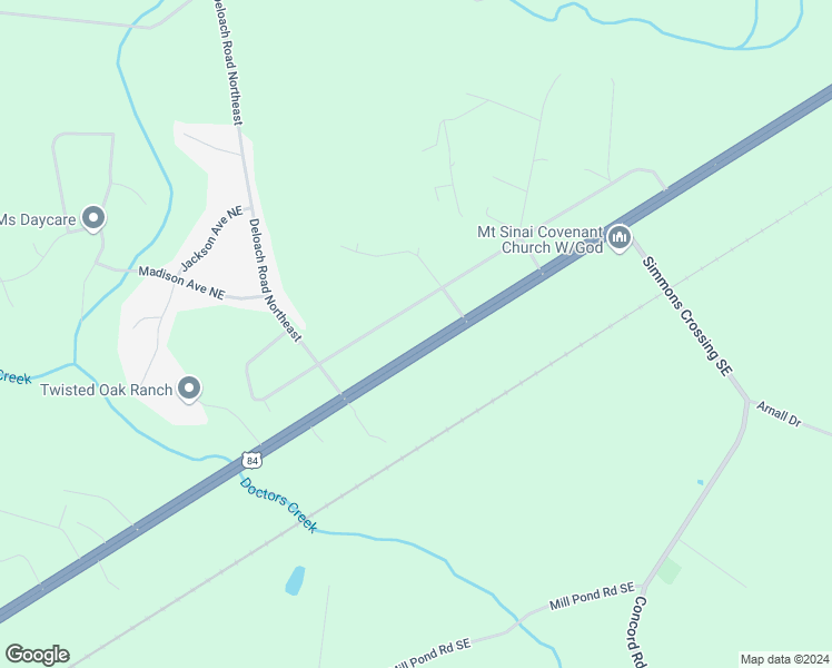 map of restaurants, bars, coffee shops, grocery stores, and more near 34 Georgia 38 in Ludowici