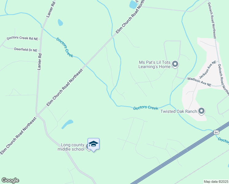 map of restaurants, bars, coffee shops, grocery stores, and more near 408 Carson Street in Ludowici