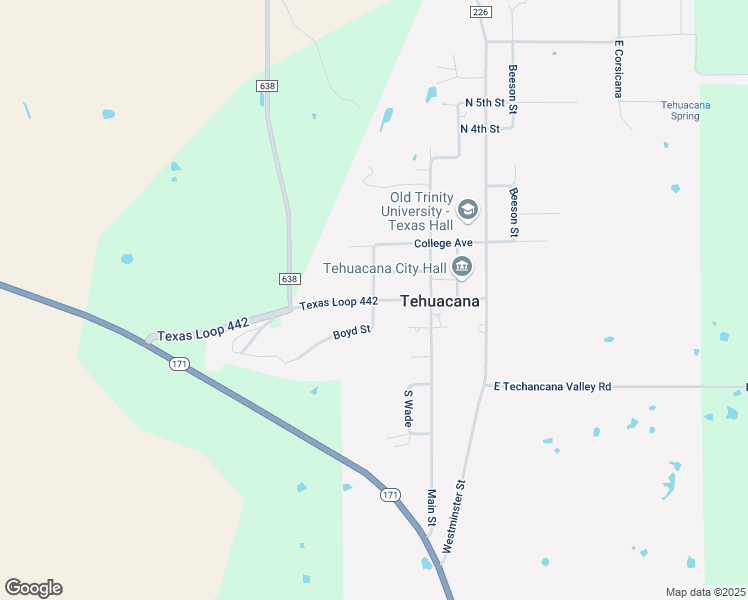 map of restaurants, bars, coffee shops, grocery stores, and more near South 2nd Street West in Tehuacana