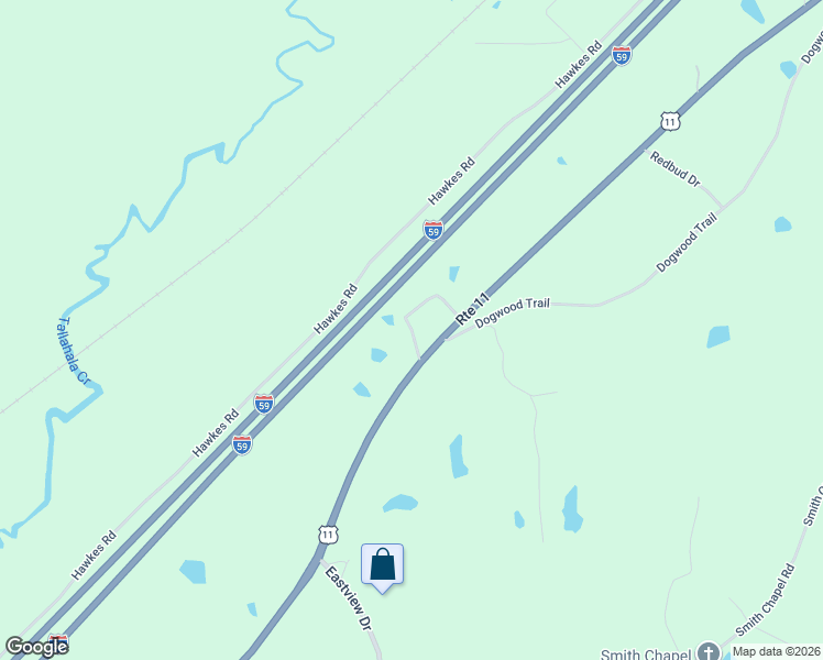 map of restaurants, bars, coffee shops, grocery stores, and more near Hoss Drive in Laurel