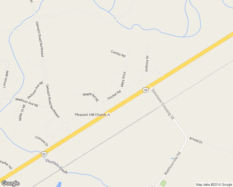 map of restaurants, bars, coffee shops, grocery stores, and more near Thicket Road in Ludowici