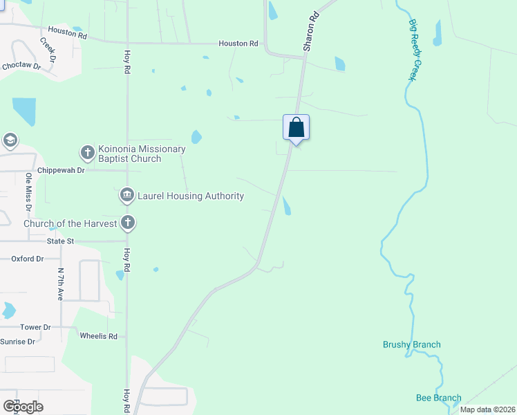 map of restaurants, bars, coffee shops, grocery stores, and more near North 5th Avenue in Laurel