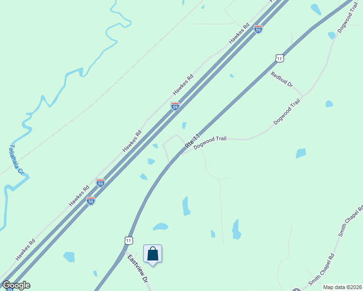 map of restaurants, bars, coffee shops, grocery stores, and more near Hoss Drive in Laurel