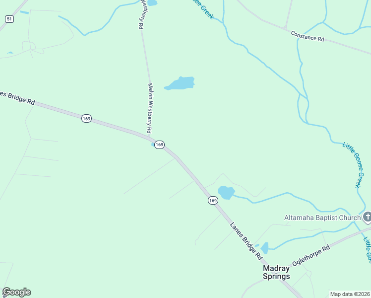 map of restaurants, bars, coffee shops, grocery stores, and more near 10608 Lanes Bridge Road in Jesup