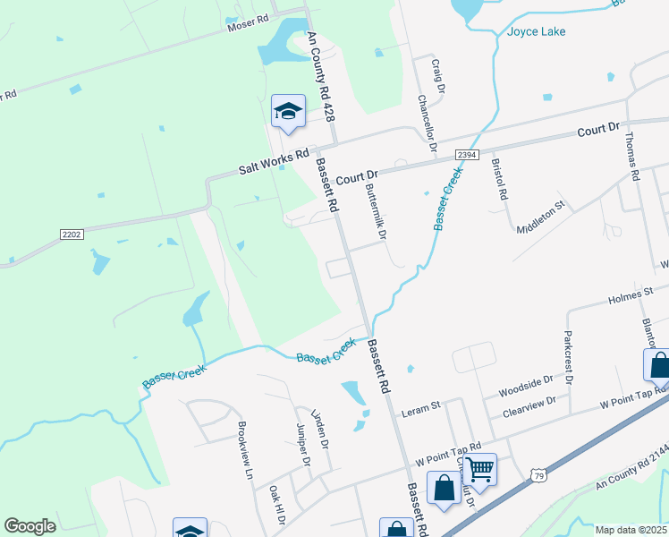 map of restaurants, bars, coffee shops, grocery stores, and more near 937-999 Bassett Road in Palestine