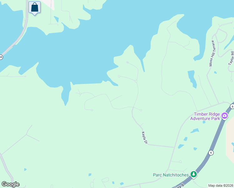 map of restaurants, bars, coffee shops, grocery stores, and more near 135 Wildwood Drive in Natchitoches