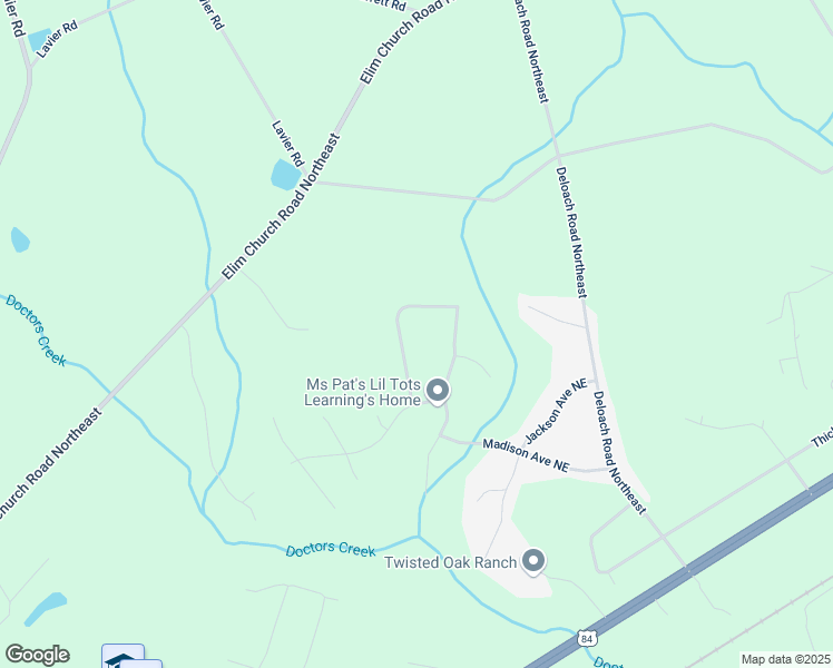 map of restaurants, bars, coffee shops, grocery stores, and more near 222 Forest Street Northeast in Ludowici