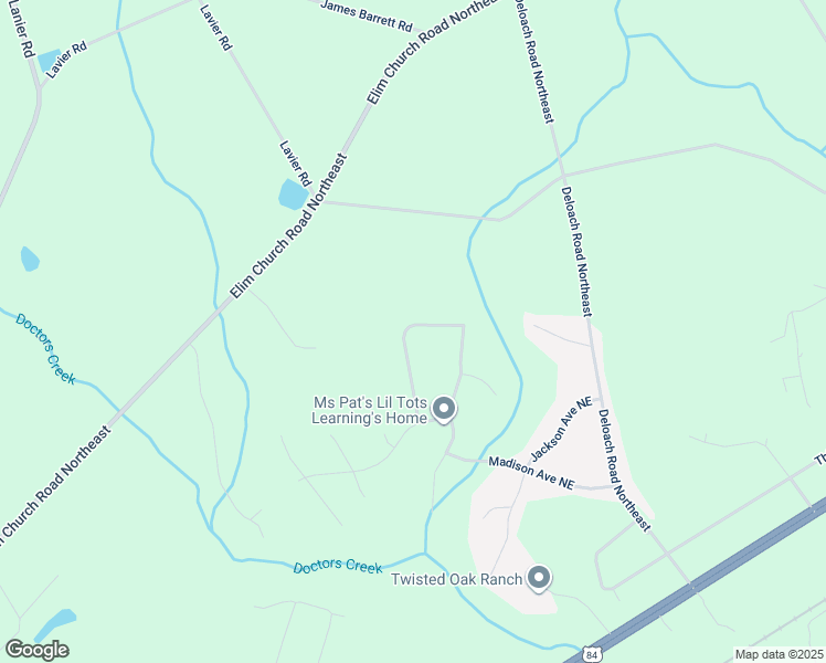 map of restaurants, bars, coffee shops, grocery stores, and more near 222 Forest Street Northeast in Ludowici
