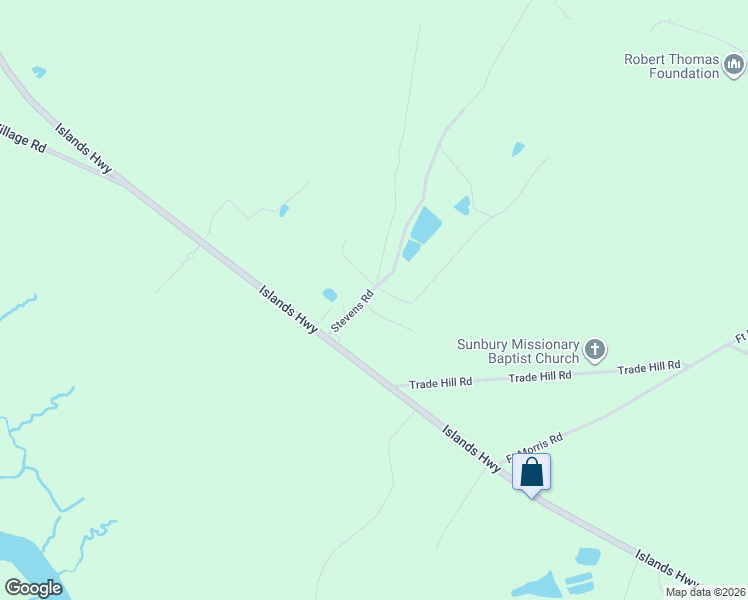 map of restaurants, bars, coffee shops, grocery stores, and more near 153 Stevens Road in Midway