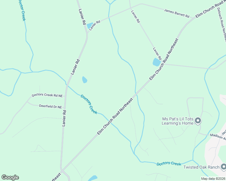 map of restaurants, bars, coffee shops, grocery stores, and more near Elim Church Road Northeast in Ludowici