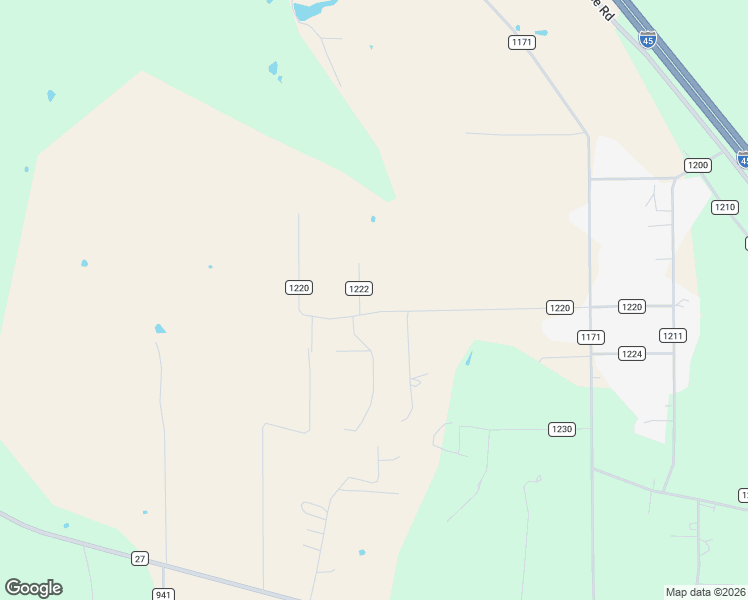 map of restaurants, bars, coffee shops, grocery stores, and more near 206 County Road 1220 in Fairfield