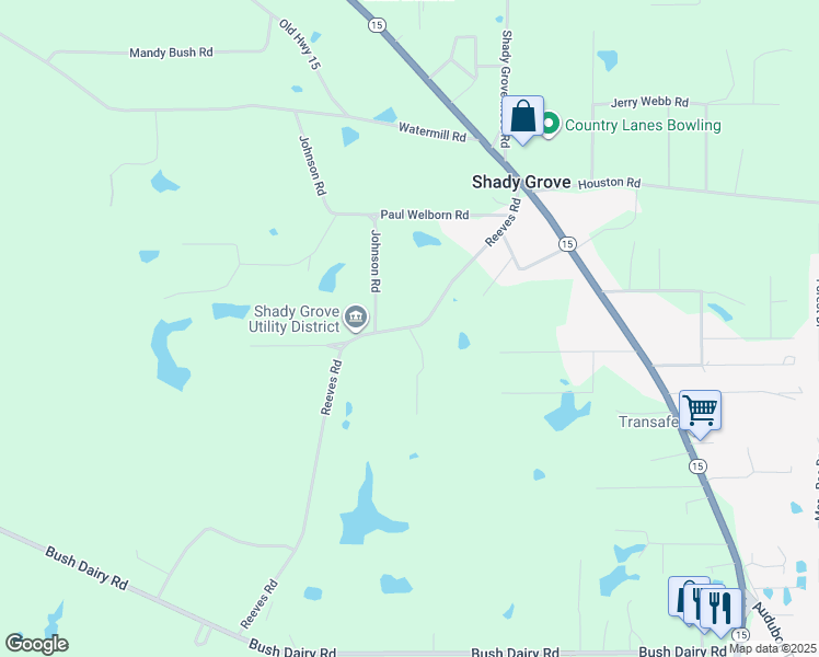 map of restaurants, bars, coffee shops, grocery stores, and more near 23 Eagle Pass in Laurel