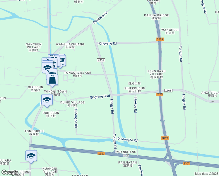 map of restaurants, bars, coffee shops, grocery stores, and more near Tong Ye Lu in Wu Xi Shi