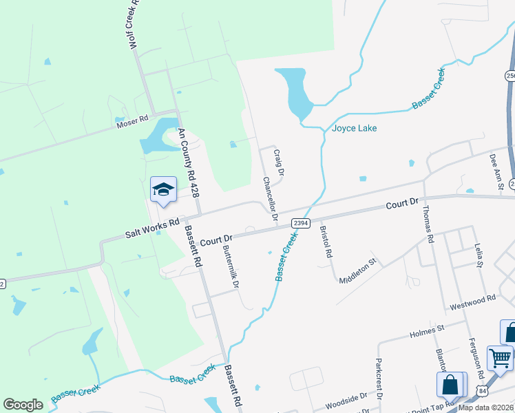 map of restaurants, bars, coffee shops, grocery stores, and more near 2010 Salt Works Road in Palestine