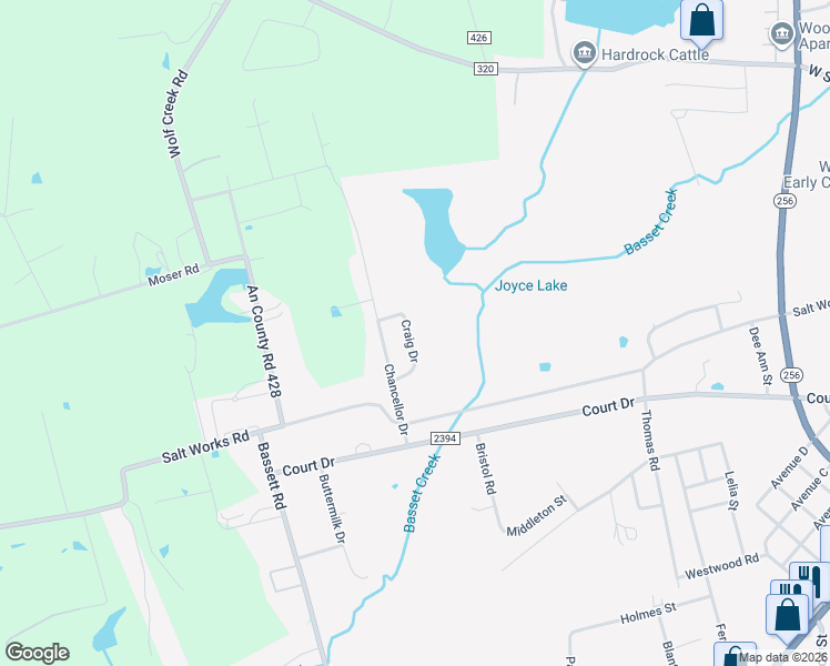 map of restaurants, bars, coffee shops, grocery stores, and more near 604 Craig Drive in Palestine