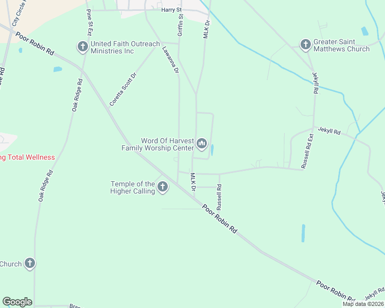 map of restaurants, bars, coffee shops, grocery stores, and more near 1850 Martin Luther King Drive in Baxley