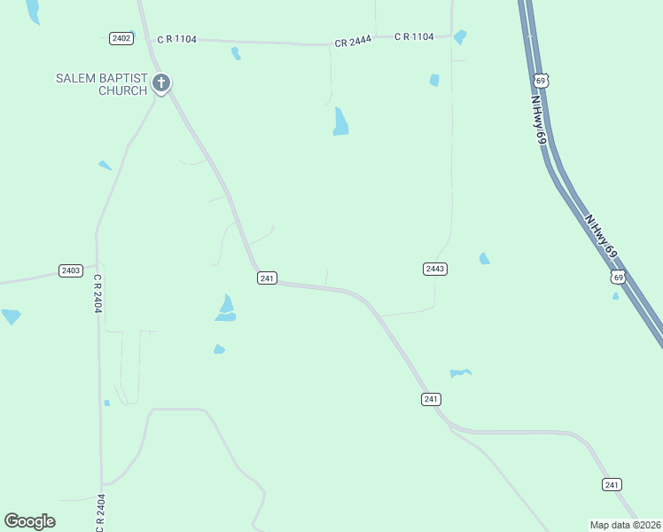 map of restaurants, bars, coffee shops, grocery stores, and more near 2281 Farm to Market 241 in Rusk