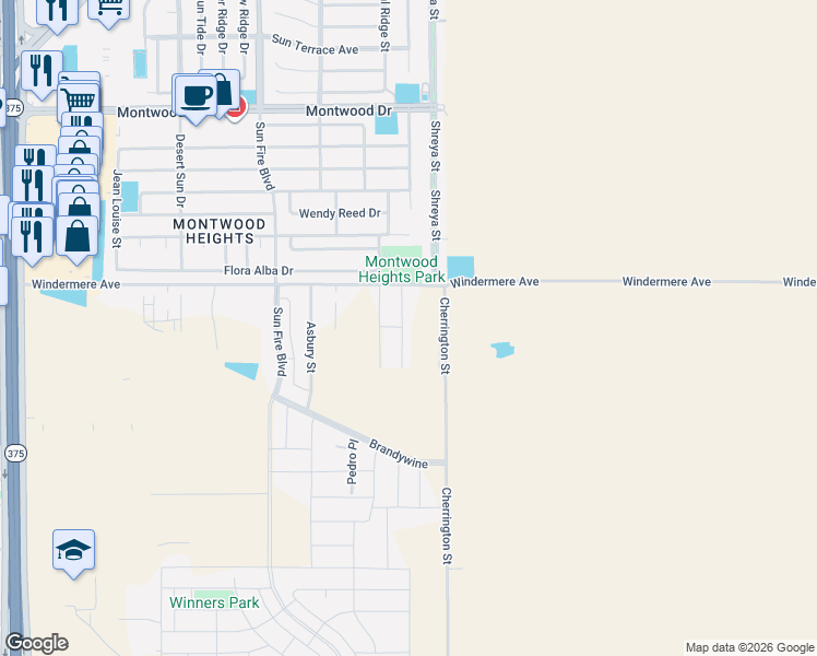 map of restaurants, bars, coffee shops, grocery stores, and more near 1778 Street B in Horizon City