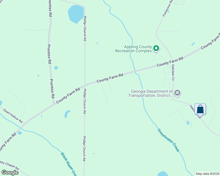 map of restaurants, bars, coffee shops, grocery stores, and more near 2187 County Farm Road in Baxley