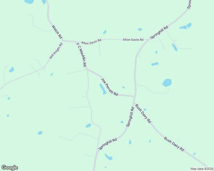map of restaurants, bars, coffee shops, grocery stores, and more near Joe Perrett Road in Jones County