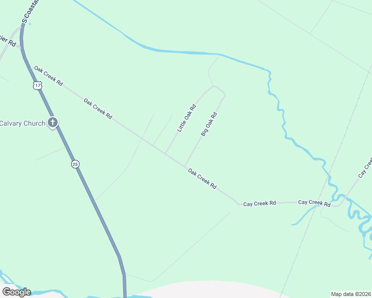 map of restaurants, bars, coffee shops, grocery stores, and more near 55 Big Oak Road in Riceboro