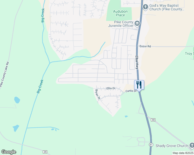 map of restaurants, bars, coffee shops, grocery stores, and more near 212 Owl Drive in Troy