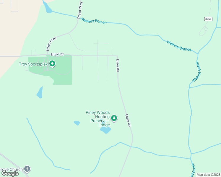 map of restaurants, bars, coffee shops, grocery stores, and more near 1651 Enzor Road in Troy