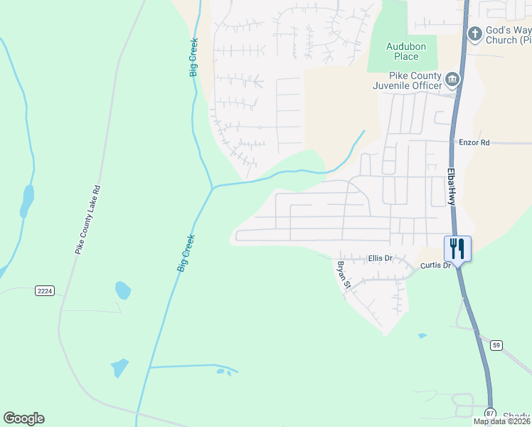 map of restaurants, bars, coffee shops, grocery stores, and more near 505 Owl Drive in Troy