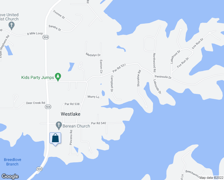 map of restaurants, bars, coffee shops, grocery stores, and more near 157 Par Road 537A in Natchitoches